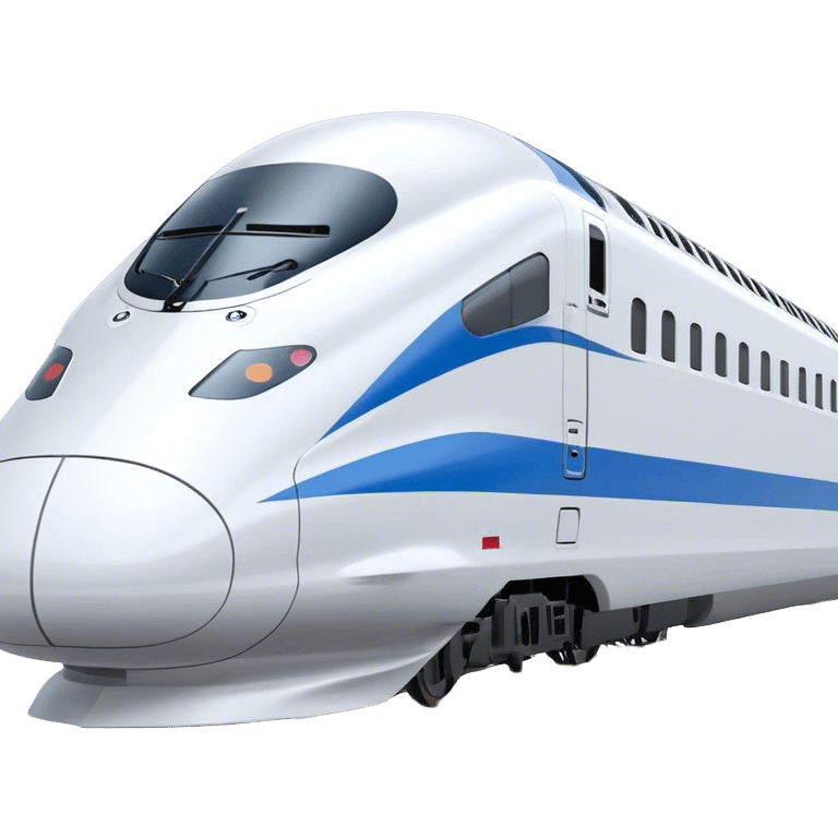 High-Speed Train (Shinkansen) - JR East (Model Year: 2021) (Iconic colour: White with blue) emoji