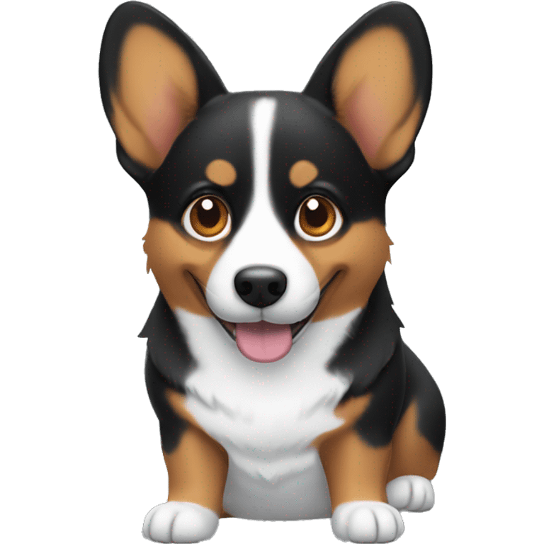 Black corgi emoji