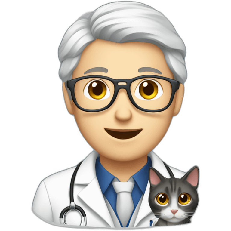 White Doctor with cats in airplane emoji