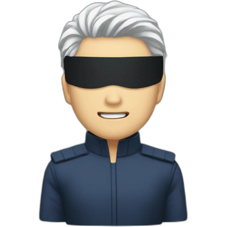 Gojo satoru with blindfold emoji