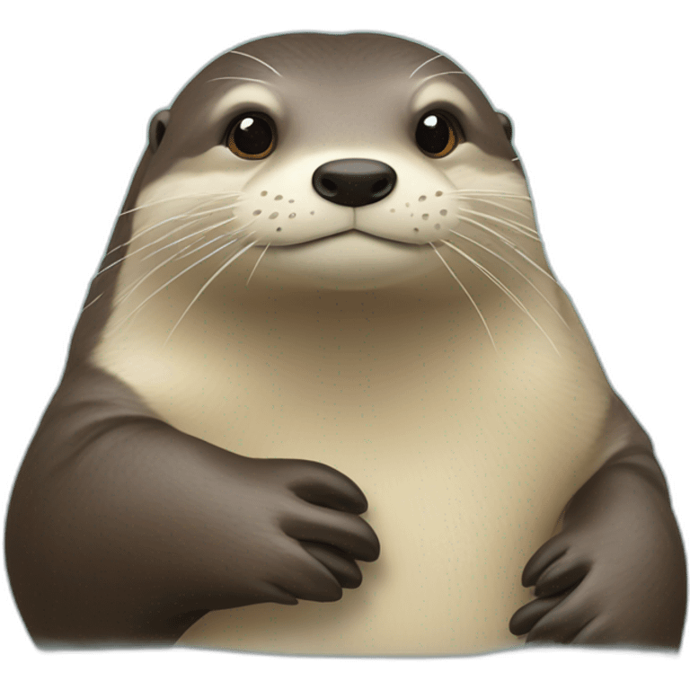 Loutre sur dos de cheval emoji