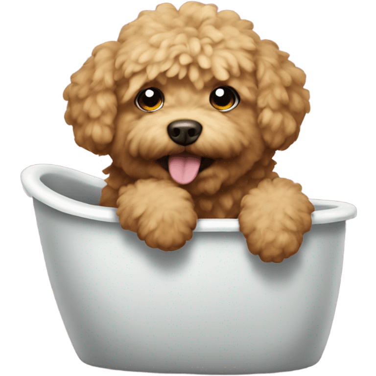 Poochon having a poo emoji