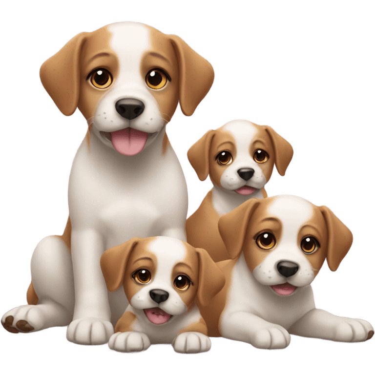 Dog with puppies emoji