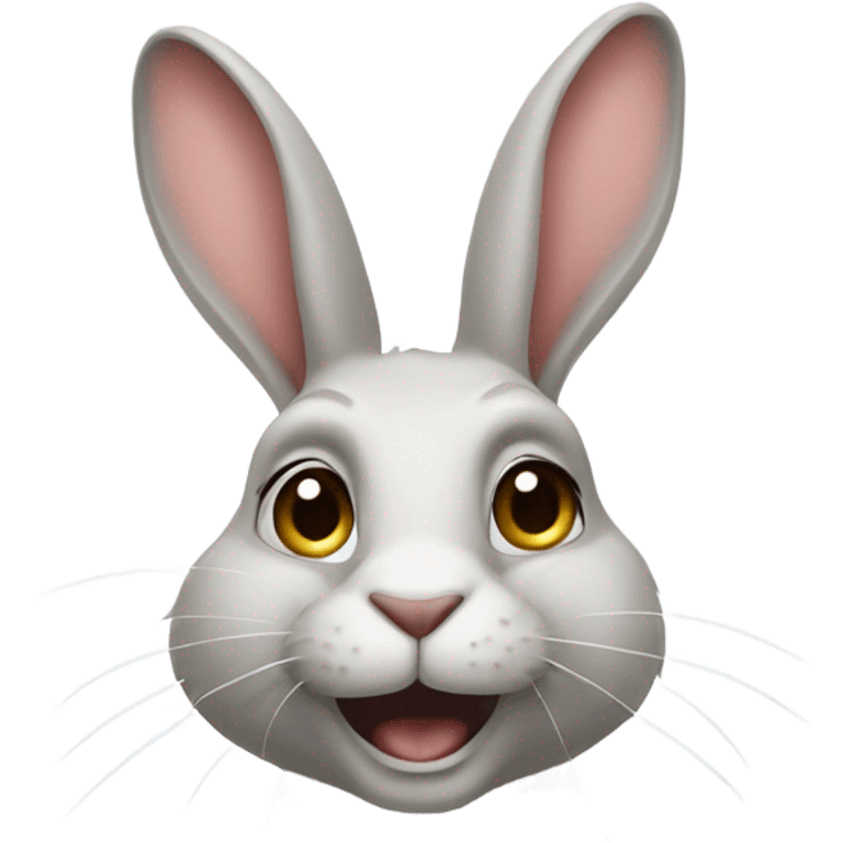 Rabbit that looks stoned emoji