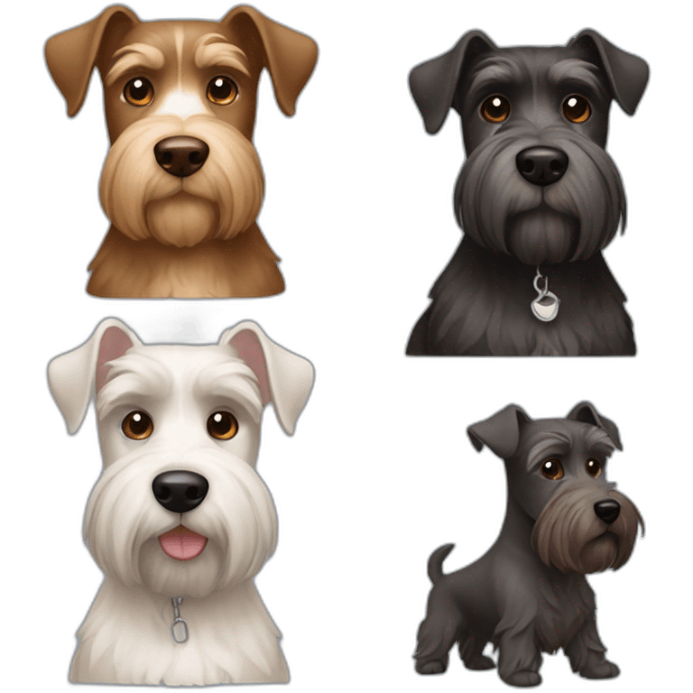 brown york and Schnauzer dog mix emoji