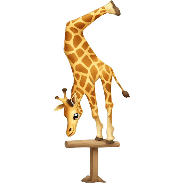 giraffe doing handstand emoji