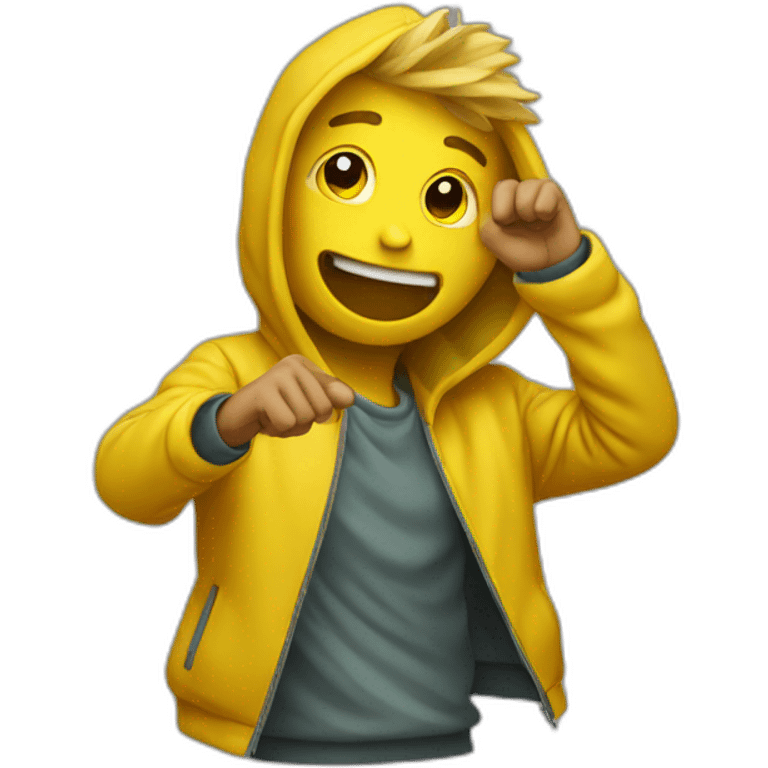 Perso jaune qui dab emoji