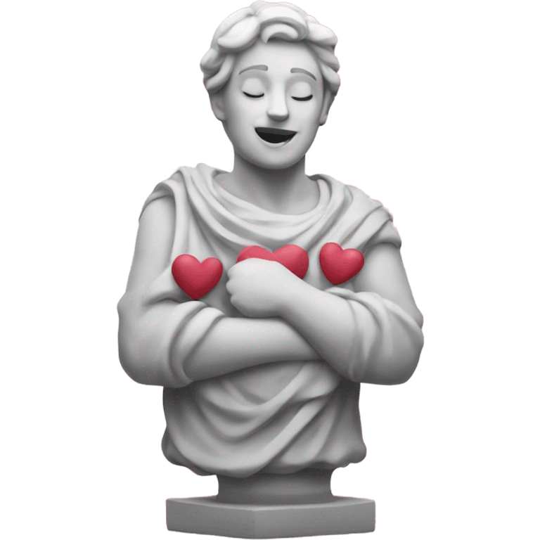 statue with hearts emoji