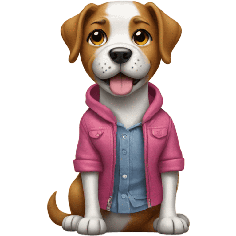 Dog wearing clothes emoji