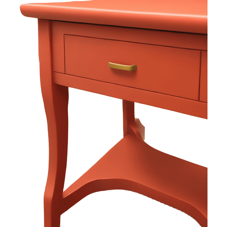 Sidetable is red with an orange drawer. emoji