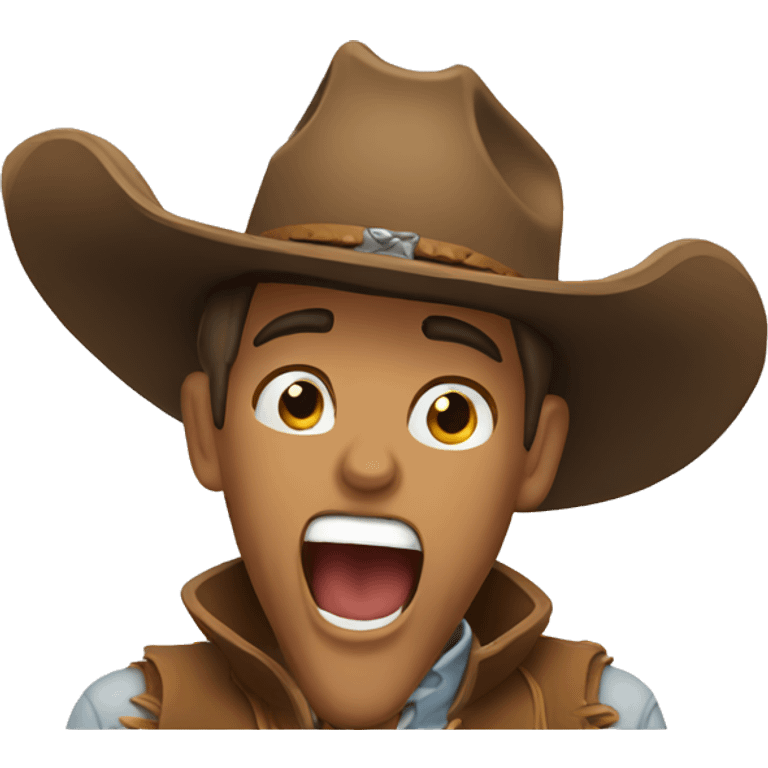 Cowboy yawn emoji