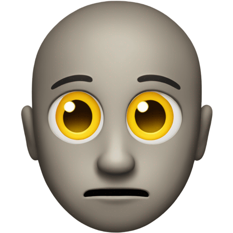 Normal yellow face emoji with a side eye emoji