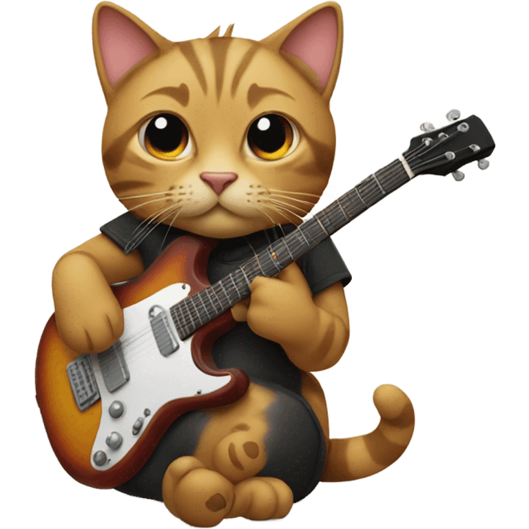 cat playing guitar emoji