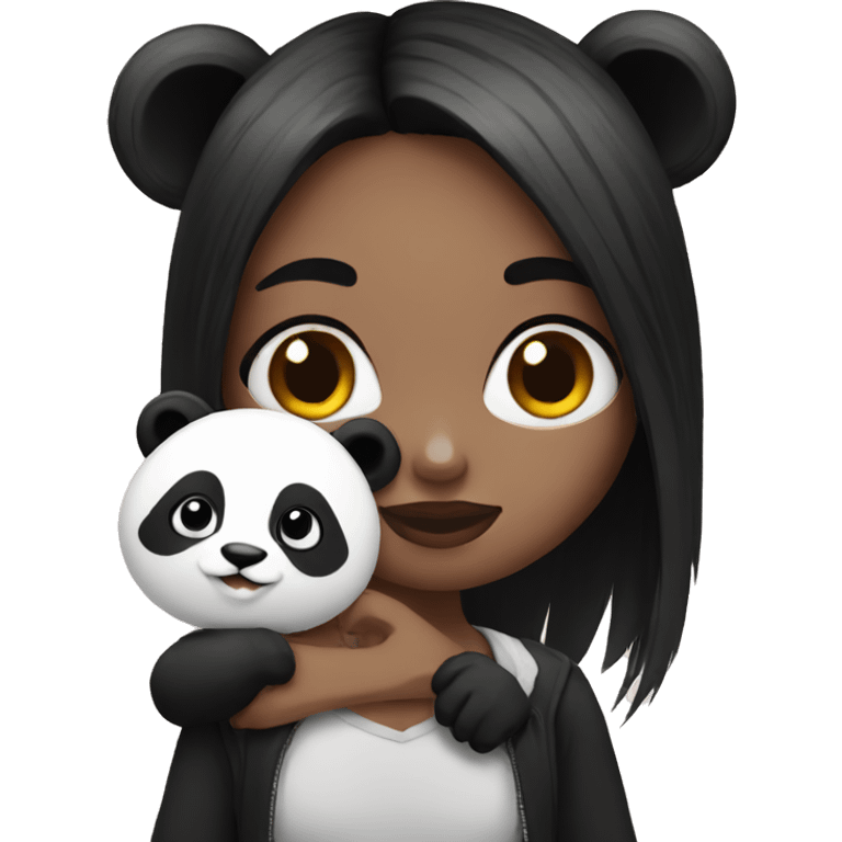 Indie girl with panda emoji