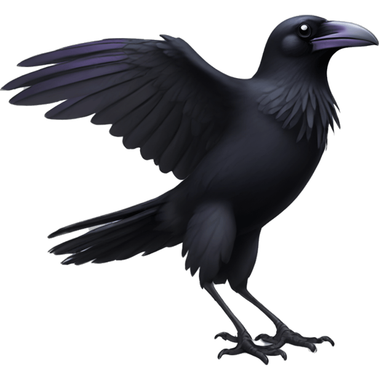 Raven dancing on desk emoji