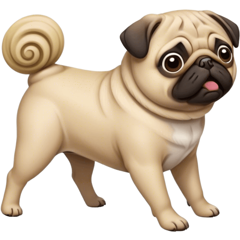 Pug dog in the wind emoji