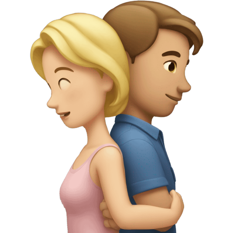 A woman rubbing a man’s head with knuckle  emoji