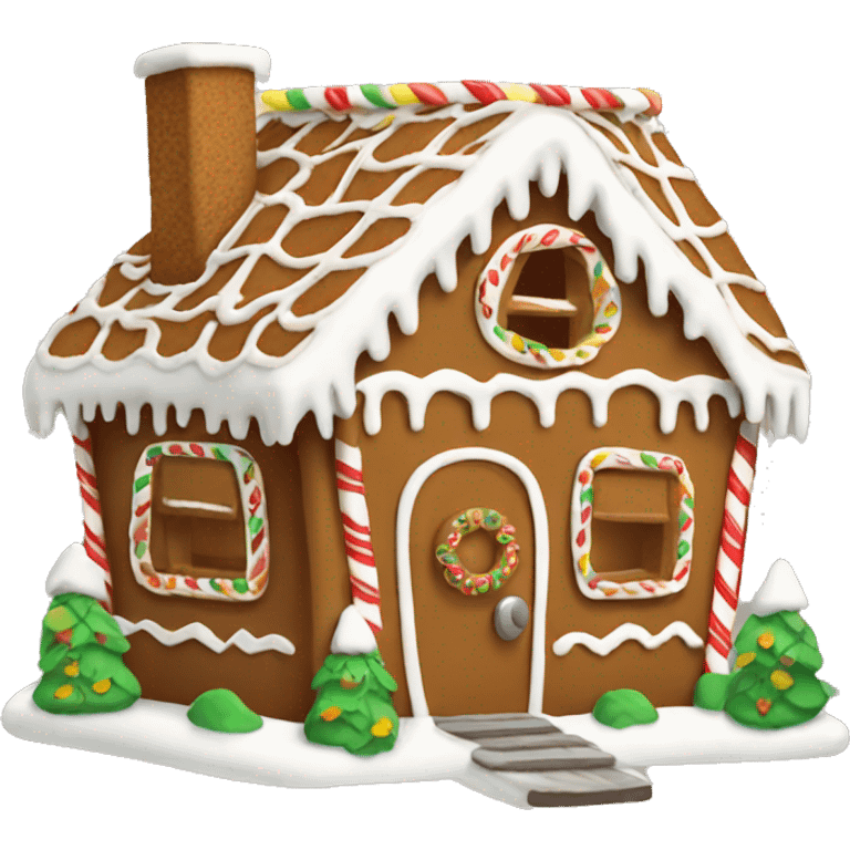 Gingerbread house emoji