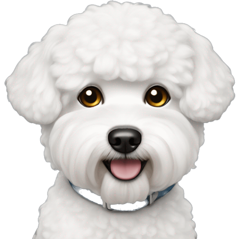 small white bichon frise dog emoji