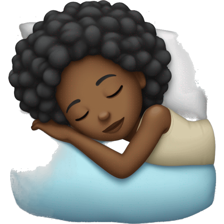 Black girl sleeping emoji