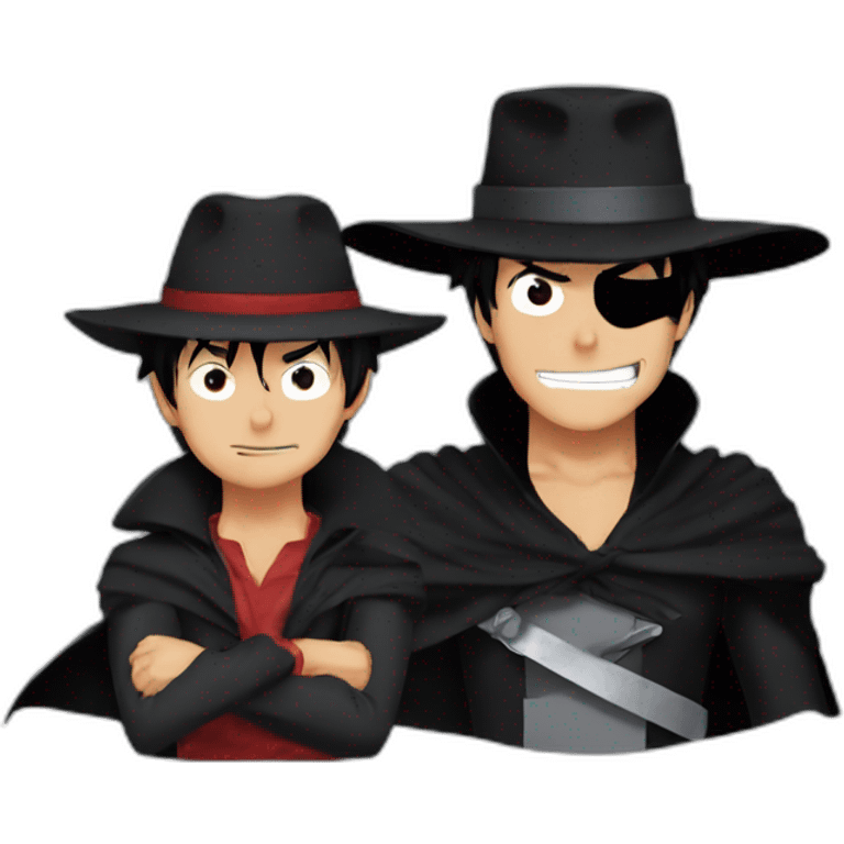 Luffy and Zorro emoji