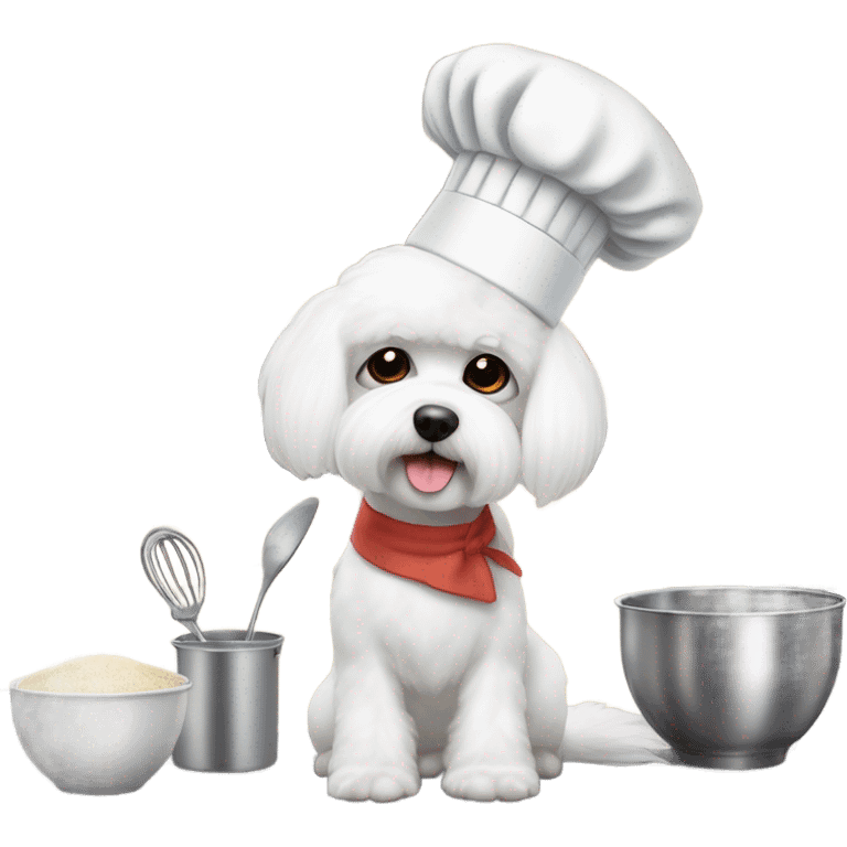 Bichon maltese cooking emoji