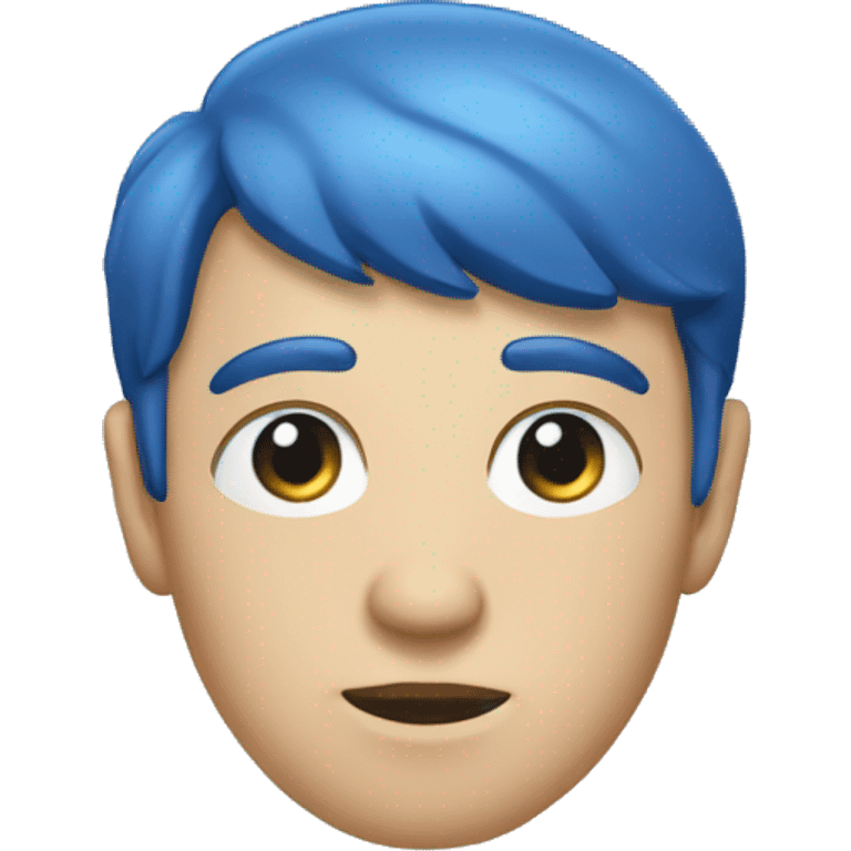 homme yeux bleus début de calvitie emoji