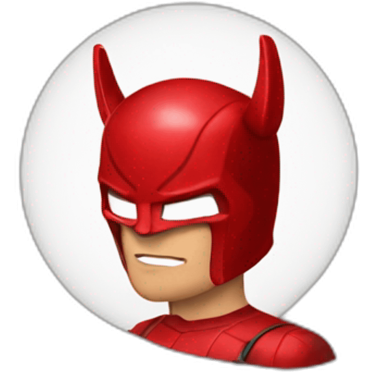 Marvel superhero Daredevil red Helmet with horns emoji