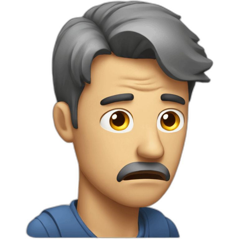 a man with headache and is frustrated  emoji