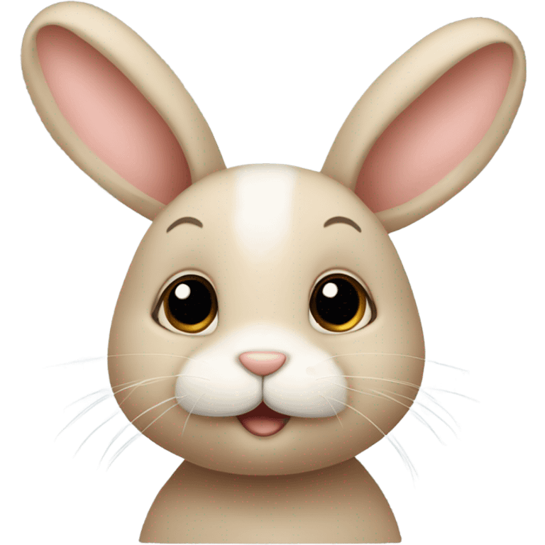 Beige bunny cute emoji