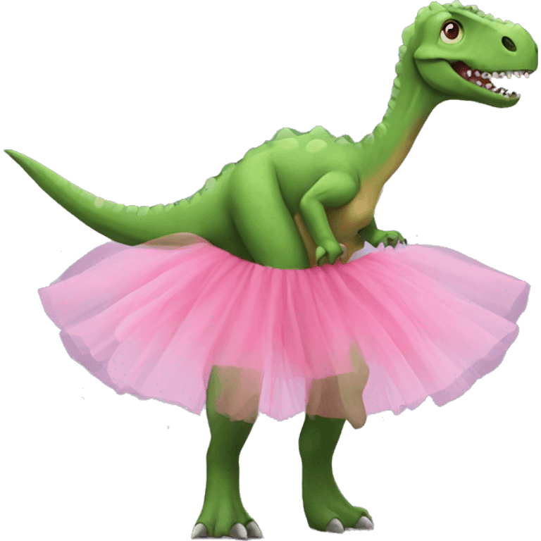 dinosaur in a tutu emoji