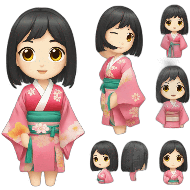 anime kimono girl emoji