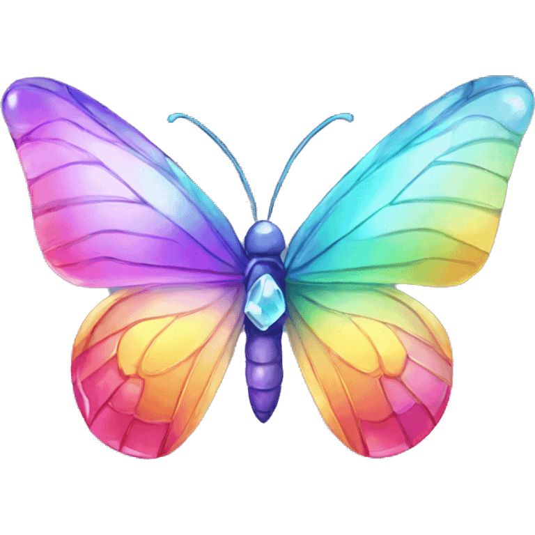 One Rainbow-Crystal-Gem-Butterfly-Crystal-Fly emoji