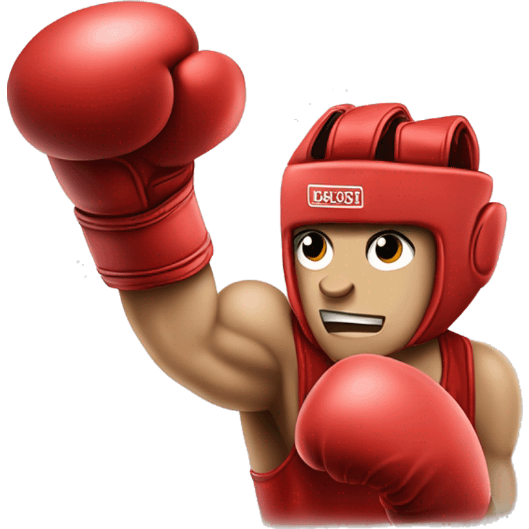 guante de boxeo rojo golpeando hacia la derecha emoji