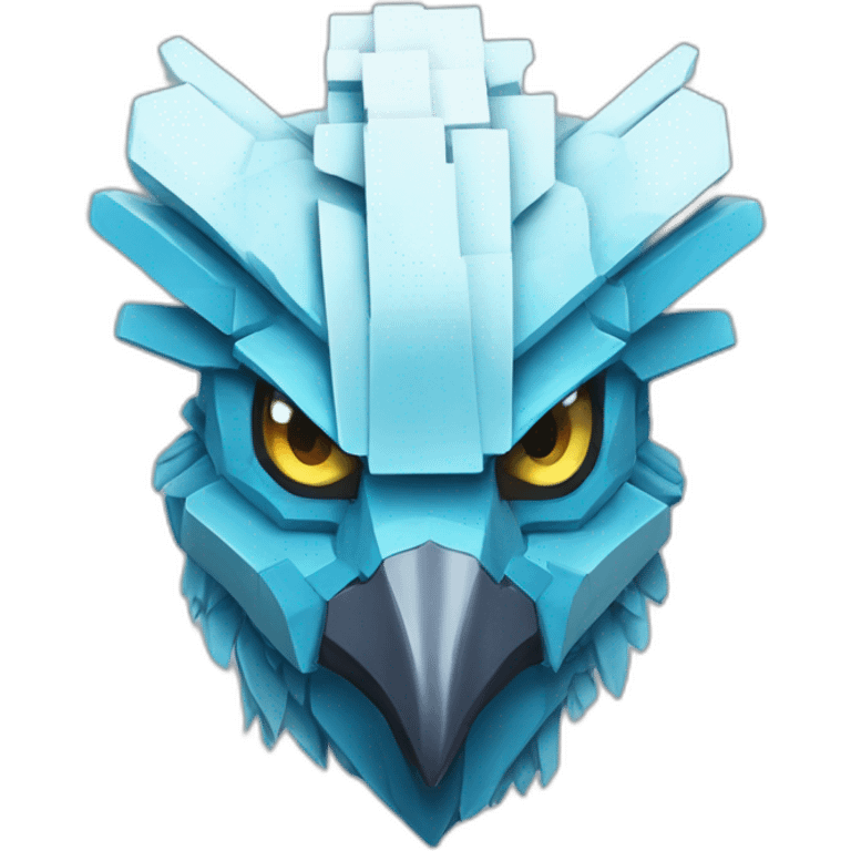 Minecraft Articuno Cyberpunk Head emoji