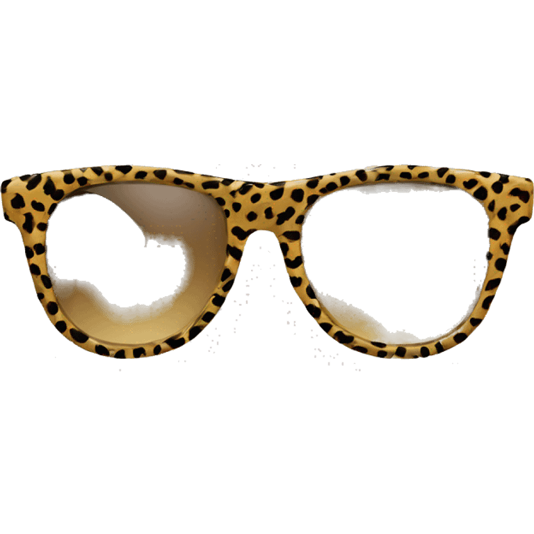 Cheetah print sunglasses emoji