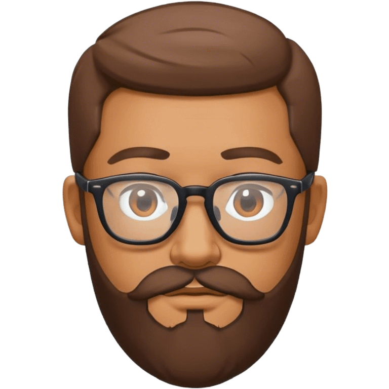 man with glasses and beard emoji