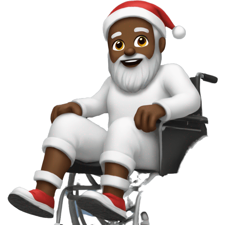 black santa in wheelchair emoji