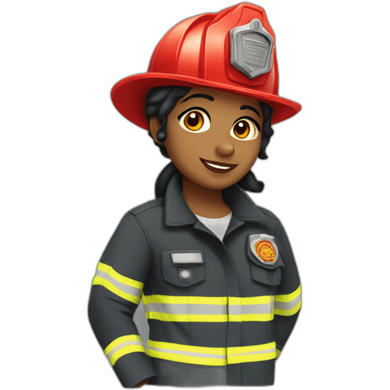 butch lesbian firefighter emoji