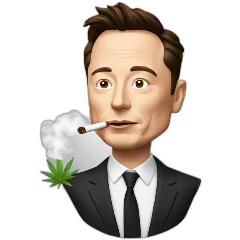 elon musk smoking weed emoji