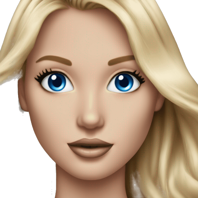 Realistic victoria secret model blonde blue eyes  emoji