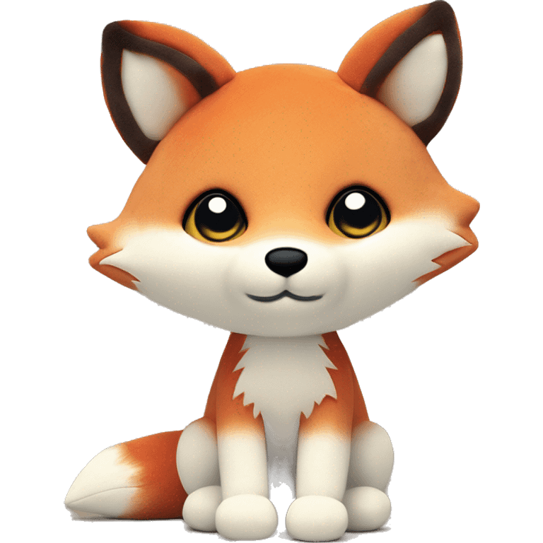 Jellycat brand smudge fox plushie emoji