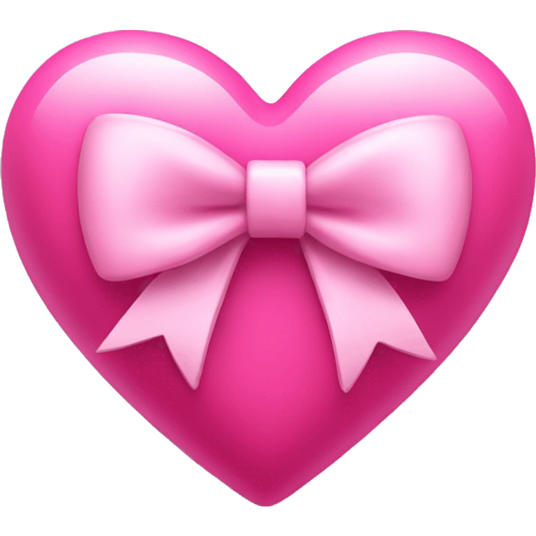 Pink heart with bow emoji