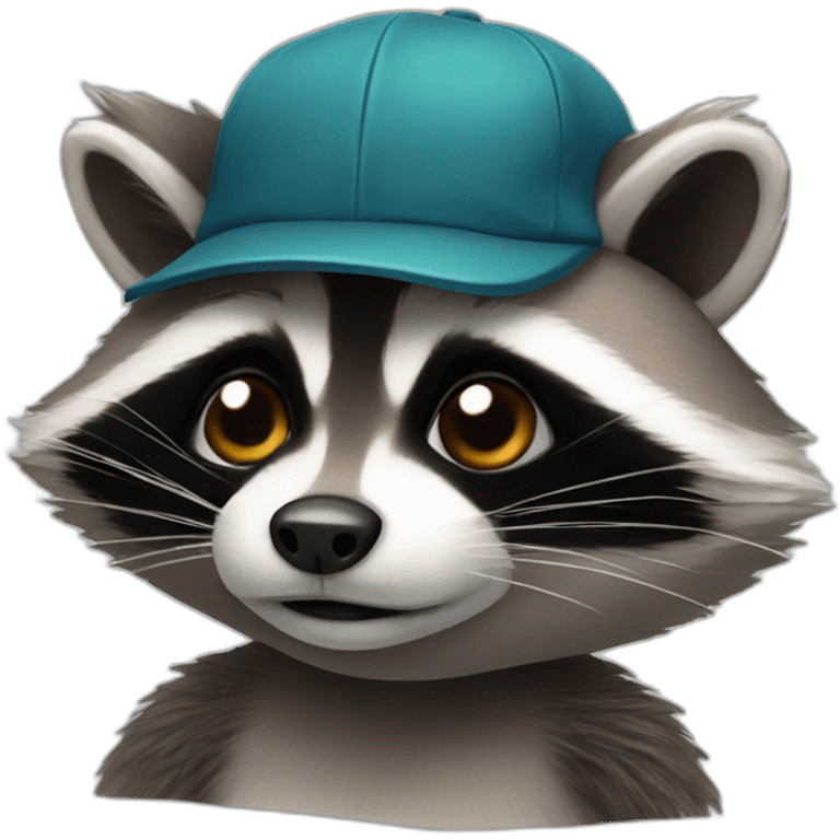 racoon with caps emoji