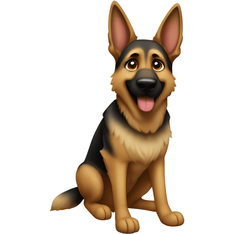 German Shepherd saying “I’m doodie” emoji