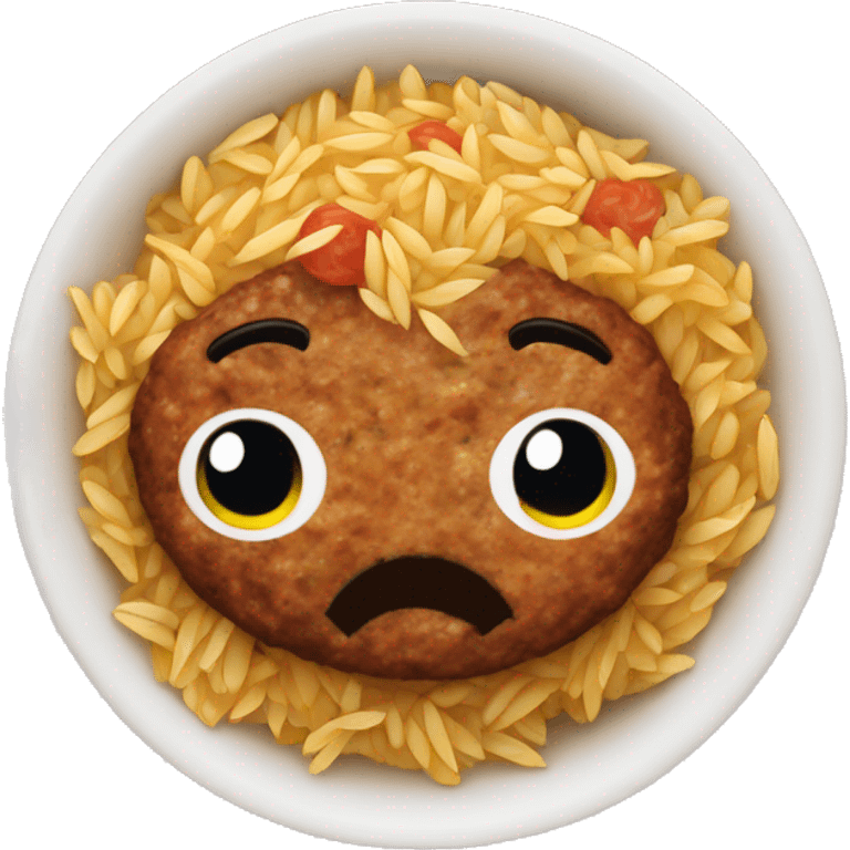 orzo with meatballs emoji