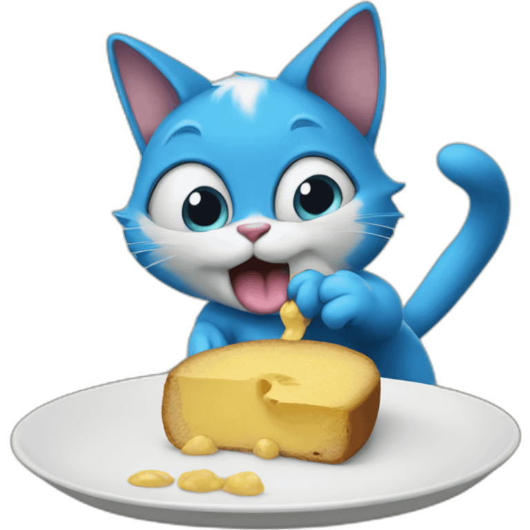 Smurfcat eat mouse emoji