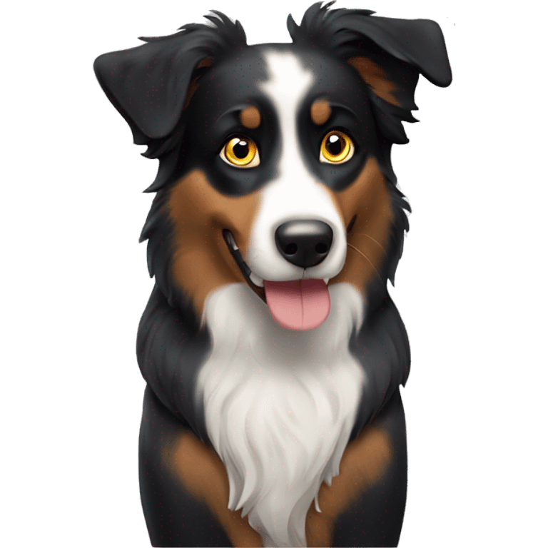 black head australian shepherd dog emoji