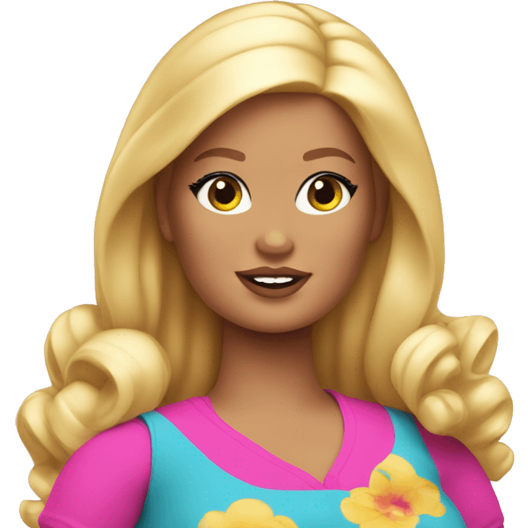 Fat blonde barbie emoji