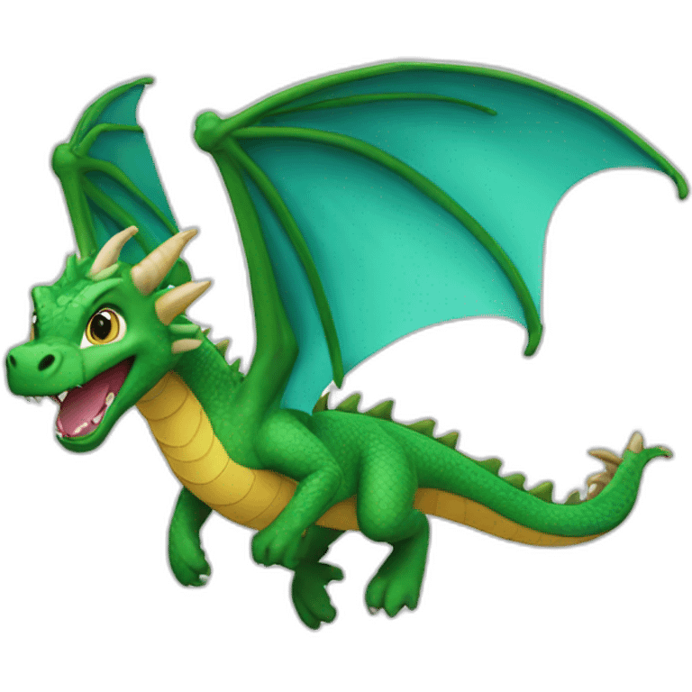 dragon cute jumping emoji